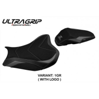HOUSSE DE SELLE COMPATIBLE  KAWASAKI Z 900 (17-22) MODÈLE SUHL 1 - Logo : AVEC LOGO, Couleur : NOIR, Type : ULTRAGRIP