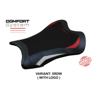 HOUSSE DE SELLE COMPATIBLE KAWASAKI NINJA ZX 10 RR (21-22) MODÈLE GAREN - Couleur : NOIR, Type : CONFORT, Logo : AVEC LOGO