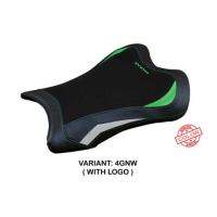 HOUSSE DE SELLE COMPATIBLE KAWASAKI NINJA ZX 10 RR (21-22) MODÈLE GAREN - Couleur : NOIR, Type : CONFORT, Logo : AVEC LOGO