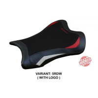 HOUSSE DE SELLE COMPATIBLE KAWASAKI NINJA ZX 10 RR (21-22) MODÈLE GAREN - Type : CONFORT, Logo : AVEC LOGO, Couleur : VERT BLANC