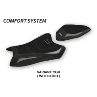 HOUSSE DE SELLE COMPATIBLE  KAWASAKI NINJA ZX 10 R (16-20) MODÈLE HERVAS - Couleur : NOIR, Type : CONFORT, Logo : AVEC LOGO