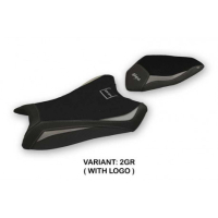 HOUSSE DE SELLE COMPATIBLE  KAWASAKI NINJA ZX 6 R (19-20) MODÈLE GAVIAO - Logo : AVEC LOGO, Couleur : NOIR, Type : STANDARD