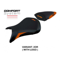 HOUSSE DE SELLE COMPATIBLE  KAWASAKI NINJA ZX 6 R (07-08) MODÈLE ANDUJAR - Logo : AVEC LOGO, Couleur : BLEU, Type : CONFORT