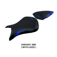 HOUSSE DE SELLE COMPATIBLE  KAWASAKI NINJA ZX 6 R (07-08) MODÈLE ANDUJAR - Logo : AVEC LOGO, Couleur : BLEU, Type : CONFORT