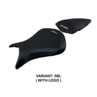 HOUSSE DE SELLE COMPATIBLE  KAWASAKI NINJA ZX 6 R (07-08) MODÈLE ANDUJAR - Logo : AVEC LOGO, Couleur : BLEU, Type : CONFORT