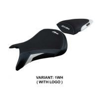 HOUSSE DE SELLE COMPATIBLE  KAWASAKI NINJA ZX 6 R (07-08) MODÈLE ANDUJAR - Logo : AVEC LOGO, Couleur : BLEU, Type : CONFORT