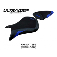 HOUSSE DE SELLE COMPATIBLE  KAWASAKI NINJA ZX 6 R (07-08) MODÈLE ANDUJAR - Logo : AVEC LOGO, Couleur : BLEU, Type : CONFORT