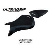 HOUSSE DE SELLE COMPATIBLE  KAWASAKI NINJA ZX 6 R (07-08) MODÈLE ANDUJAR - Logo : AVEC LOGO, Couleur : BLEU, Type : CONFORT