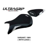 HOUSSE DE SELLE COMPATIBLE  KAWASAKI NINJA ZX 6 R (07-08) MODÈLE ANDUJAR - Logo : AVEC LOGO, Couleur : BLEU, Type : CONFORT