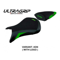 HOUSSE DE SELLE COMPATIBLE  KAWASAKI NINJA ZX 6 R (07-08) MODÈLE ANDUJAR - Couleur : BLANC, Type : CONFORT, Logo : AVEC LOGO