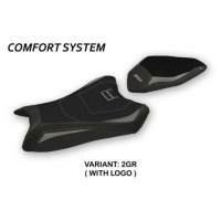 HOUSSE DE SELLE COMPATIBLE  KAWASAKI NINJA ZX 6 R (19-20) MODÈLE ANADIA - Logo : AVEC LOGO, Couleur : NOIR, Type : CONFORT