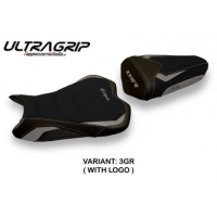 HOUSSE DE SELLE COMPATIBLE KAWASAKI NINJA ZX 6 R (09-12) MODÈLE CRACOW 2 - Logo : AVEC LOGO, Couleur : NOIR, Type : ULTRAGRIP