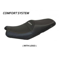 HOUSSE DE SELLE COMPATIBLE KAWASAKI GTR 1400 (07-16) MODÈLE LUENA - Couleur : NOIR, Type : CONFORT, Logo : AVEC LOGO
