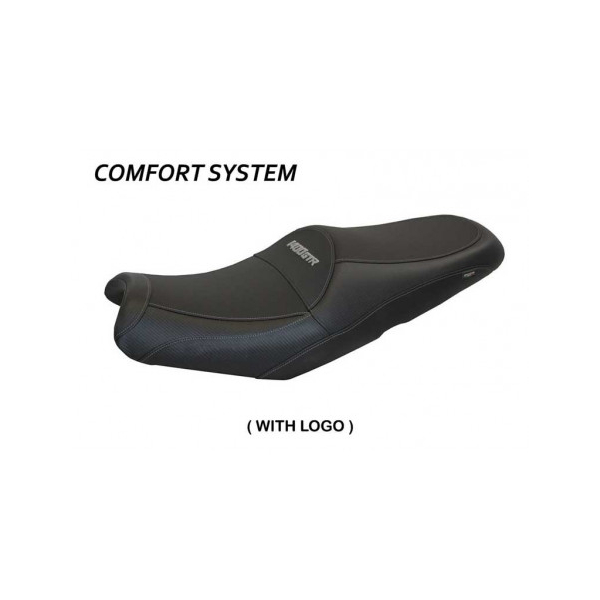 HOUSSE DE SELLE COMPATIBLE  KAWASAKI GTR 1400 (07-16) MODÈLE LUENA - Couleur : NOIR, Type : CONFORT, Logo : AVEC LOGO