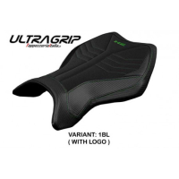 HOUSSE DE SELLE COMPATIBLE  KAWASAKI NINJA H2 R (15-22) MODÈLE MADMAX - Type : CONFORT, Logo : AVEC LOGO, Couleur : ARGENT