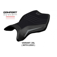 HOUSSE DE SELLE COMPATIBLE  KAWASAKI NINJA H2 R (15-22) MODÈLE MADMAX - Logo : AVEC LOGO, Couleur : NOIR, Type : STANDARD