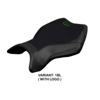HOUSSE DE SELLE COMPATIBLE  KAWASAKI NINJA H2 R (15-22) MODÈLE MADMAX - Logo : AVEC LOGO, Couleur : VERT, Type : CONFORT