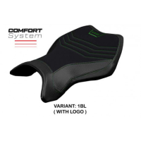 HOUSSE DE SELLE COMPATIBLE KAWASAKI NINJA H2 R (15-22) MODÈLE MADMAX - Couleur : NOIR, Logo : AVEC LOGO, Type : ULTRAGRIP