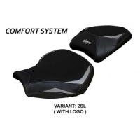 HOUSSE DE SELLE COMPATIBLE  KAWASAKI NINJA H2 1000 SX (18-22) MODÈLE MONIZ - Logo : AVEC LOGO, Couleur : VERT, Type : CONFORT