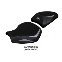 HOUSSE DE SELLE COMPATIBLE  KAWASAKI NINJA H2 1000 SX (18-22) MODÈLE MONIZ - Logo : AVEC LOGO, Couleur : VERT, Type : CONFORT