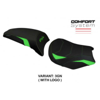 HOUSSE DE SELLE COMPATIBLE LE MODÈLE KAWASAKI NINJA 650 (17-22) SIHU - Logo : AVEC LOGO, Couleur : NOIR, Type : STANDARD 