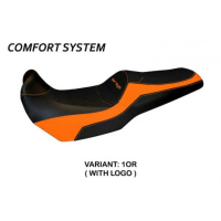 HOUSSE DE SELLE COMPATIBLE  KAWASAKI VERSYS 1000 (19-22) MODÈLE MALAY 1 - Couleur : VERT, Type : CONFORT, Logo : AVEC LOGO