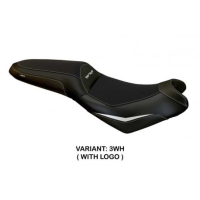 HOUSSE DE SELLE COMPATIBLE  KAWASAKI VERSYS 650 (07-22) MODÈLE NASIR - Logo : AVEC LOGO, Couleur : VERT, Type : CONFORT