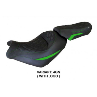 HOUSSE DE SELLE COMPATIBLE KAWASAKI VULCAN (14-22) MODÈLE TAIPEI - Logo : AVEC LOGO, Couleur : NOIR, Type : STANDARD