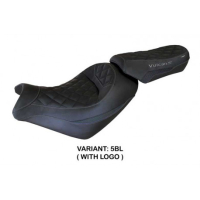 HOUSSE DE SELLE COMPATIBLE KAWASAKI VULCAN (14-22) MODÈLE TAIPEI - Logo : AVEC LOGO, Couleur : VERT, Type : CONFORT
