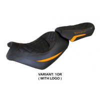 HOUSSE DE SELLE COMPATIBLE KAWASAKI VULCAN (14-22) MODÈLE TAIPEI - Type : CONFORT, Logo : AVEC LOGO, Couleur : GRIS GRIS