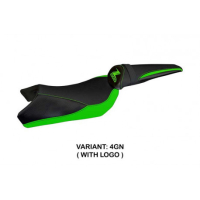 HOUSSE DE SELLE COMPATIBLE  KAWASAKI Z 1000 (10-13) MODÈLE BERNA 2 - Logo : AVEC LOGO, Couleur : BLANC, Type : STANDARD