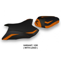 HOUSSE DE SELLE COMPATIBLE  KAWASAKI Z 800 (13-16) MODÈLE MUMBAI 1 - Couleur : NOIR, Type : STANDARD, Logo : AVEC LOGO