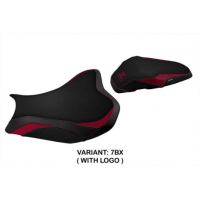 HOUSSE DE SELLE COMPATIBLE  KAWASAKI Z 900 (17-22) MODÈLE SHARA - Logo : AVEC LOGO, Couleur : VERT, Type : CONFORT