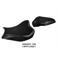 HOUSSE DE SELLE COMPATIBLE  KAWASAKI Z 900 (17-22) MODÈLE SHARA - Logo : AVEC LOGO, Couleur : VERT, Type : CONFORT