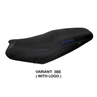 HOUSSE DE SELLE COMPATIBLE  KAWASAKI ZZR 1400 (06-20) MODÈLE BELIZE - Logo : AVEC LOGO, Couleur : GRIS GRIS, Type : CONFORT
