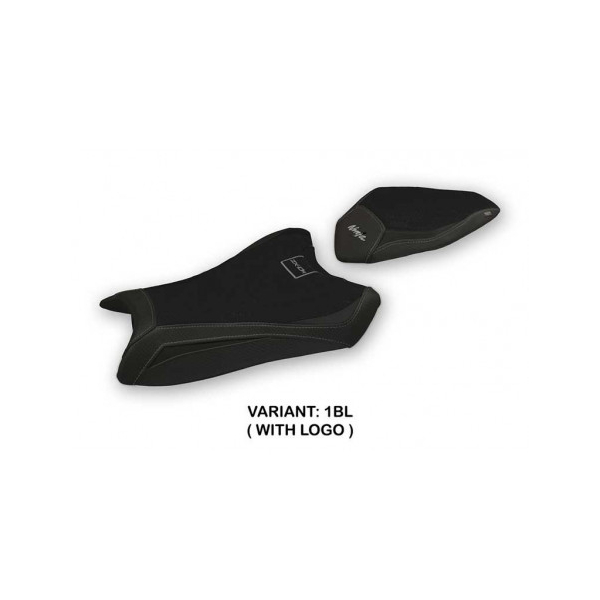 HOUSSE DE SELLE COMPATIBLE KAWASAKI NINJA ZX 10 R (16-20) MODÈLE ALCAINS - Logo : AVEC LOGO, Couleur : NOIR, Type : STANDARD