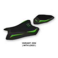 HOUSSE DE SELLE COMPATIBLE KAWASAKI NINJA ZX 10 R (16-20) MODÈLE ALCAINS - Type : STANDARD, Logo : AVEC LOGO, Couleur : GRIS GRIS