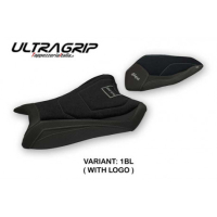 HOUSSE DE SELLE COMPATIBLE  KAWASAKI NINJA ZX 6 R (19-20) MODÈLE TOMAR - Logo : AVEC LOGO, Couleur : NOIR, Type : ULTRAGRIP 