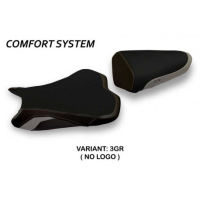 HOUSSE DE SELLE COMPATIBLE  KAWASAKI NINJA ZX 6 R (09-12) MODÈLE GIACARTA 2 - Logo : AVEC LOGO, Couleur : NOIR, Type : CONFORT