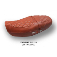 HOUSSE DE SELLE COMPATIBLE KAWASAKI Z 900 RS (18-22) MODÈLE MURCIA - Type : CONFORT, Logo : AVEC LOGO, Couleur : BRIQUE