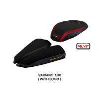 HOUSSE DE SELLE COMPATIBLE MV AGUSTA BRUTALE 1000 RR (20-22) MODÈLE ADAI VELVET - Logo : AVEC LOGO, Couleur : OR, Type : CONFORT