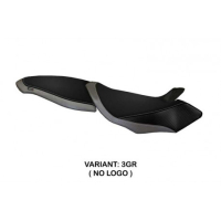 HOUSSE DE SELLE COMPATIBLE  MV AGUSTA BRUTALE 750/910/989 (04-11) MODÈLE CESENAT - Logo : AVEC LOGO, Couleur : ARGENT, Type : STANDARD
