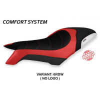 HOUSSE DE SELLE COMPATIBLE MV AGUSTA DRAGSTER 800 (19-22) MODÈLE DOBRICA SPECIAL - Logo : AVEC LOGO, Couleur : BLANC ROUGE, Type : CONFORT 