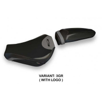 HOUSSE DE SELLE COMPATIBLE  MV AGUSTA F3 (12-22) MODÈLE TIRANA 1 - Logo : AVEC LOGO, Couleur : BLANC, Type : STANDARD