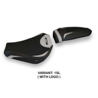 HOUSSE DE SELLE COMPATIBLE  MV AGUSTA F3 (12-22) MODÈLE TIRANA 1 - Type : STANDARD, Logo : AVEC LOGO, Couleur : ARGENT