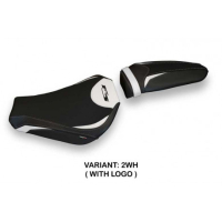 HOUSSE DE SELLE COMPATIBLE  MV AGUSTA F3 (12-22) MODÈLE TIRANA 1 - Logo : AVEC LOGO, Couleur : ARGENT, Type : STANDARD