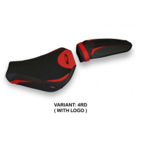 HOUSSE DE SELLE COMPATIBLE  MV AGUSTA F3 (12-22) MODÈLE TIRANA 1 - Couleur : ROUGE, Type : STANDARD, Logo : AVEC LOGO