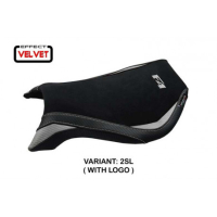 HOUSSE DE SELLE COMPATIBLE MV AGUSTA F4 (99-09) MODÈLE NATORI VELVET - Couleur : BLANC, Type : STANDARD, Logo : AVEC LOGO