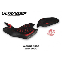 HOUSSE DE SELLE COMPATIBLE MV AGUSTA TURISMO VELOCE (21-22) MODÈLE ZUATA SPECIA - Logo : AVEC LOGO, Type : ULTRAGRIP, Couleur : BLANC ROUGE