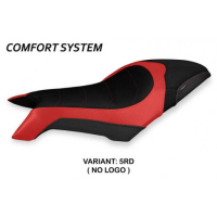 HOUSSE DE SELLE COMPATIBLE MV AGUSTA DRAGSTER 800 (19-22) MODÈLE DOBRICA 2 - Logo : AVEC LOGO, Couleur : ROUGE, Type : CONFORT